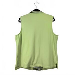 Allison Daley Women's‎ Sleeveless Zip-Up Vest in Light Green, Size L/G